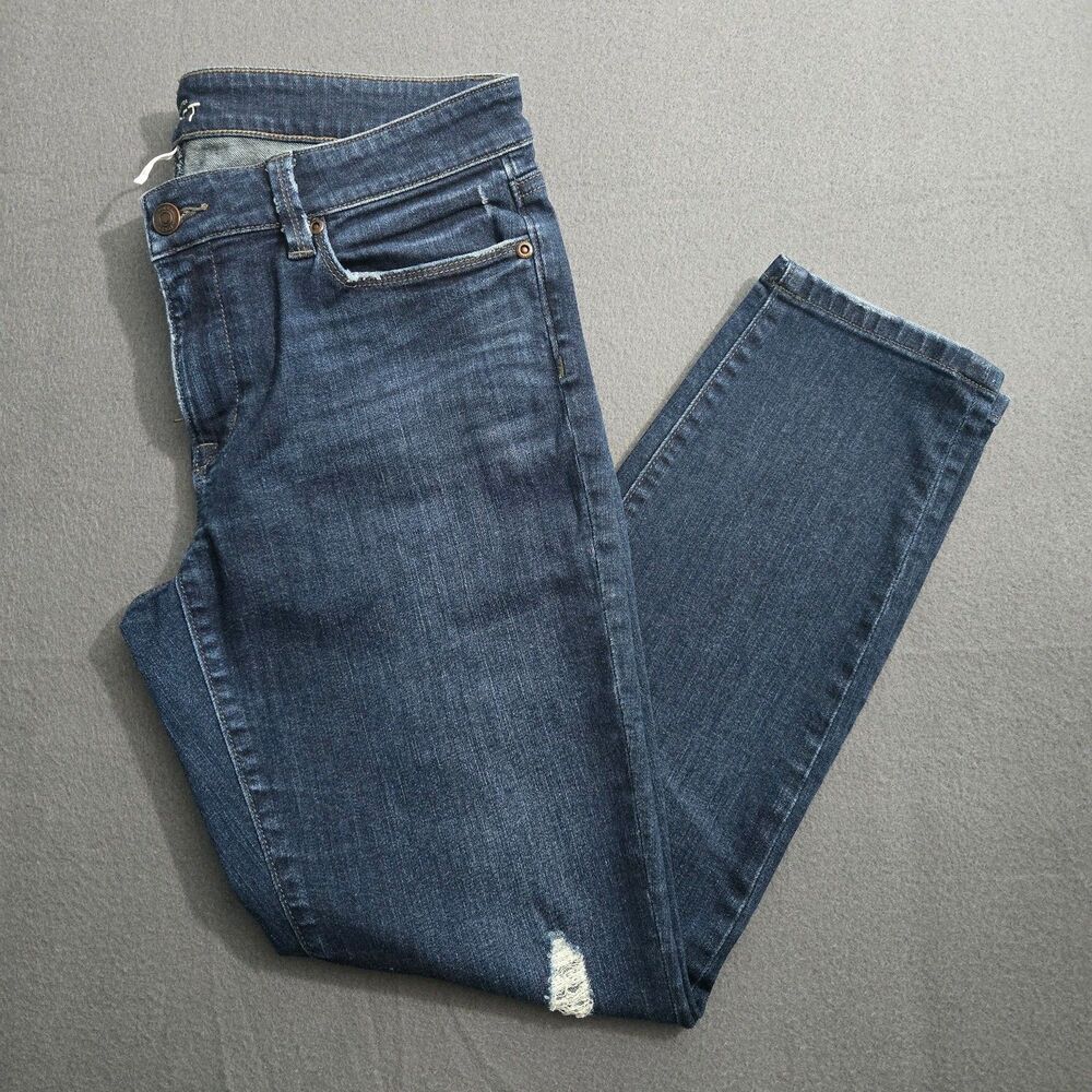 Ann Taylor LOFT Jeans Women 29/8 Low Rise Modern Skinny Ankle Distressed